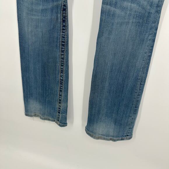 VTG y2k Women's Low Rise Miss Me Medium Wash Blue Denim Bootcut Jeans MP588082 - Picture 9 of 10
